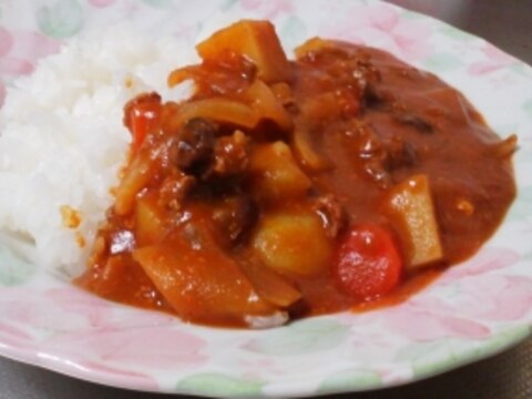 怪物くんにあこがれたトマトカレー